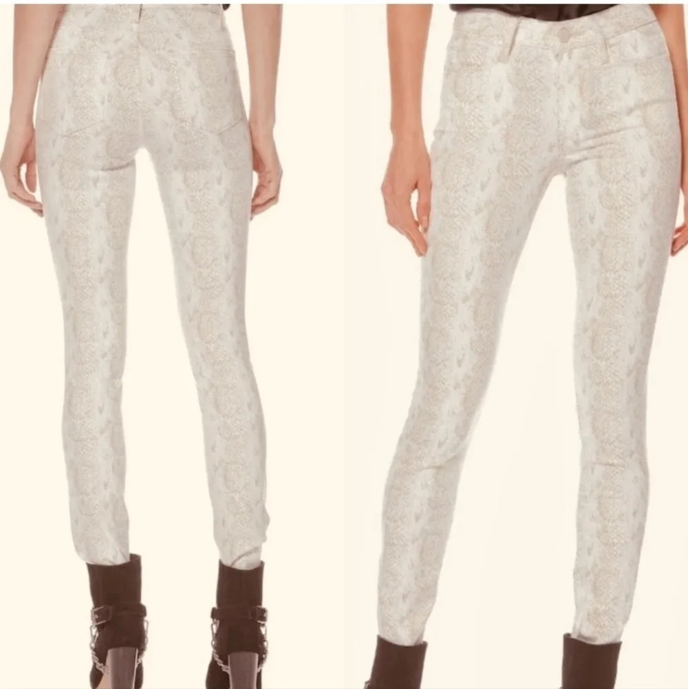 *NWT* Anthropologie Paige Hoxton Ankle Snakeskin Print Skinny Jean